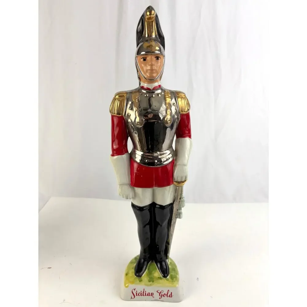 Vintage Italian Sicilian Guard‎ Ceramic Decanter 1960s Barware 18